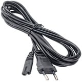 Akyga Strom Anschlusskabel [1x Kleingeräte-Buchse C7 - 1x Euro-Stecker] 3.00m Schwarz