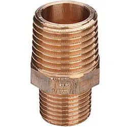 Viega Rotguss Doppelnippel, reduziert 1" x 1/2"