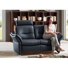 Hukla Couch Glattleder 2-Sitzer Blau