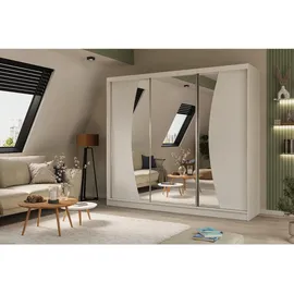 altdecor Schiebetürenschrank VOXI 240 x 216 x 61 cm Weiß