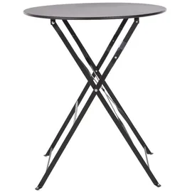 Bolero runder klappbarer Terrassentisch Stahl, schwarz 60cm