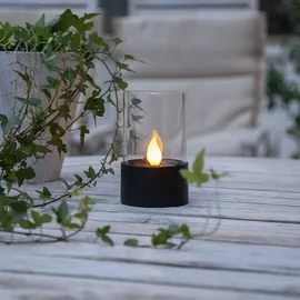 StarTrading STAR Trading Solar Kerze Windlicht Tischleuchte 14cm 8,5cm Lichtsensor für...