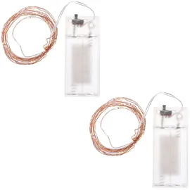 ideoon lights LED-Lichterkette Draht 2 m Warmweiß