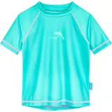 Playshoes Unisex Kinder Badeshirt Rash-Guard-Shirt, Türkis Batik, 146-152
