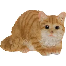 Myflair Dekofigur "Katze", gelb (gelb, weiß), B:32cm H:20,5cm T:17cm, Polyresin (Kunststein), MYFLAIR MÖBEL & ACCESSOIRES, Dekofiguren, Dekofigur, gelb/weiß getigert, Wohnzimmer