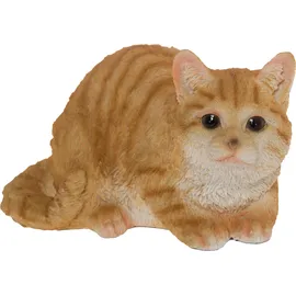 Myflair Dekofigur "Katze", gelb (gelb, weiß), B:32cm H:20,5cm T:17cm, Polyresin (Kunststein), MYFLAIR MÖBEL & ACCESSOIRES, Dekofiguren, Dekofigur, gelb/weiß getigert, Wohnzimmer