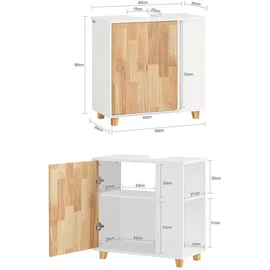 SoBuy Waschbeckenunterschrank Waschbeckenunterschrank 60 x 60 x 29 cm,