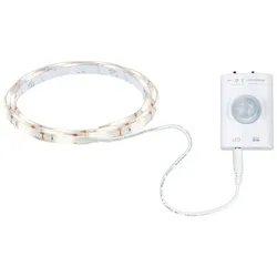 Paulmann LED Strip batteriebetrieben, 1 m, 3000 K, Weiß, mit Bewegungsmelder und Dämmerungssensor