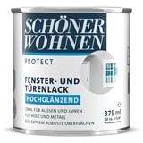 Schöner Wohnen SCHÖNER WOHNEN-Farbe Protect Fenster- & Türenlack (Reinweiß, Glänzend, 375 ml, Lösemittelbasiert)