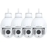 Foscam SD2 IP Kamera WLAN Dome PTZ 2MP mit optischem Zoom 4 x Intelligente Bewegungserkennung Weiß