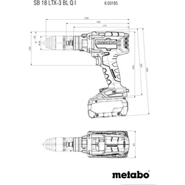 Metabo SB 18 LTX-3 BL Q I inkl. 2 x 5,5 Ah + metaBox 145 L