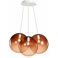 s.luce Orb Cluster 3-flg. 30 cm Rund/Braun/Weiß