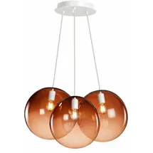 s.luce Orb Cluster 3-flg. 30 cm Rund/Braun/Weiß