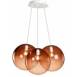 s.luce Orb Cluster 3-flg. 30 cm Rund/Braun/Weiß
