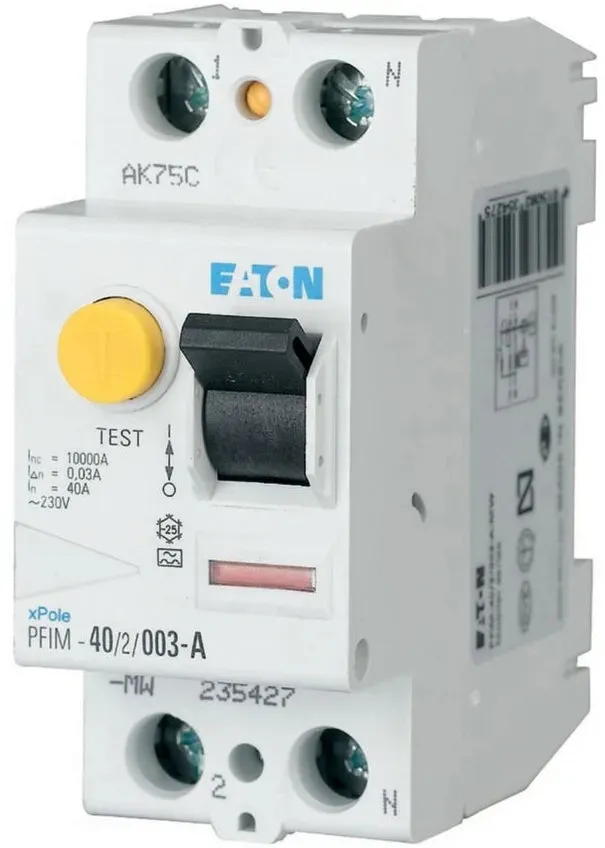 Eaton FI-Schutzschalter 2-polig 40A 100mA Typ S (PFIM-40/2/01-S-MW) - 235460