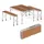 Wiltec Campingtisch Koffertisch Holzdesign Aluminium 90x66x70 cm