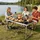 Relaxdays Campingtisch mit 4 Hockern Schwarz/Silber