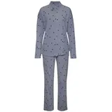 VIVANCE DREAMS Damen Pyjama graublau gemustert Gr.32/34