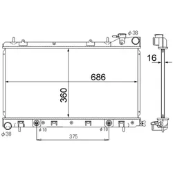 Kühler Motorkühlung MAHLE CR 1874 000S