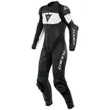 Dainese Imatra 1-Teiler Perforierte Damen Motorrad Lederkombi (Black/White,40)