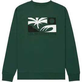 QUIKSILVER Fleecepullover Basic Graphic Crew Grün S