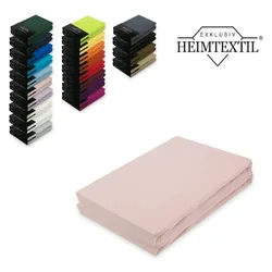 EXKLUSIV HEIMTEXTIL Doppelpack Marke Jersey Spannbettlaken 120 x 200 cm Rosa