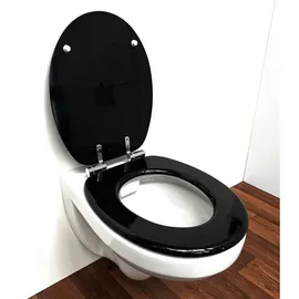 ADOB WC-Sitz Leder Kissen, Absenkautomatik, sehr stabil, schwarz