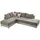 luma-home schönes für dein zuhause luma-Home Federkern Ecksofa Graubraun/Beige, Schwenkteil RECHTS / 15102