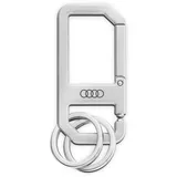 Audi Collection Audi Schlüsselanhänger Karabiner Metall Anhänger Schlüsselring Ringe Logo, silber