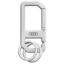 Audi Collection Audi Schlüsselanhänger Karabiner Metall Anhänger Schlüsselring Ringe Logo, silber