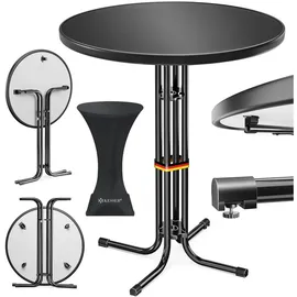 Kesser Bistrotisch Klappbar Ø 70 cm Schwarz