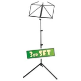 McGrey 100/2 B Notenständer (höhenverstellbar, klappbar, Metall, mit Tasche) schwarz