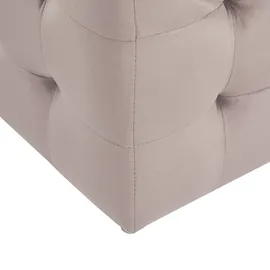 Beliani Ottomane mit Stauraum Samtstoff rosa