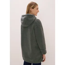 Cecil Damen, 1005388 Teddy Mantel mit Kapuze, (pastel olive), XL (44),