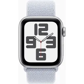 Apple Watch SE 2024 GPS + Cellular 44 mm Aluminiumgehäuse Silber, Sport Loop Blaue Wolke