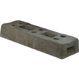 Schake Bauzaunfuß aus Beton, Länge: 700 mm, Höhe 125 mm, Breite 220 mm mit 6 Löchern (Ø 42 mm) 36 kg