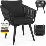 tillvex Gartenstuhl 55 x 60 x 90 cm schwarz 1 St.