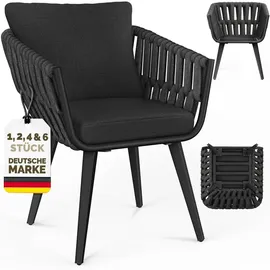 tillvex Gartenstuhl 55 x 60 x 90 cm schwarz 1 St.