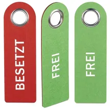 Relaxdays 6 x Türschild Besetzt Frei Weiß,Grün,Rot