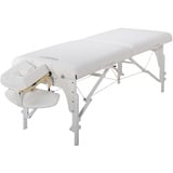 Master Massage 71cm Montclair Mobil Massageliege Klappbar Massagebett Massagebank Kosmetikliege Portable Massage Table Beauty Bed Holzbeine Tragetasche Paket Schneeweiß