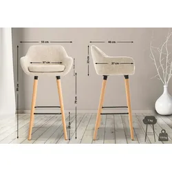 CLP Barhocker Grant Stoff creme