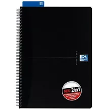 Oxford Collegeblock Office Essentials A4 kariert/ liniert Schwarz