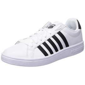 K-Swiss Herren Court TIEBREAK Sneaker, White/Black/White, 42