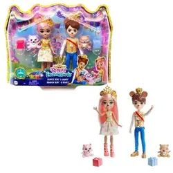 MATTEL GYJ07 Royal Enchantimals Braylee Bear und Bannon Bear Puppen und 2 Tierfiguren