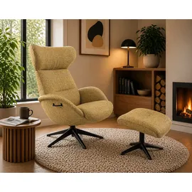flexlux Relaxsessel FLEXLUX Polyester 90 x 107 x 89 cm Gelb mit Kopfteil