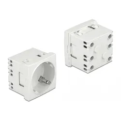 Delock Easy 45 - Steckdose - 2P+E - Typ F - mit Verschluss - 1 Steckdose - 16 A