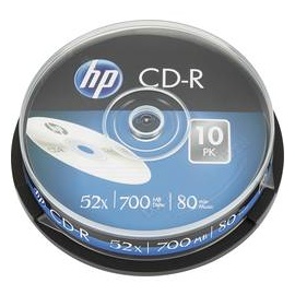 HP CRE00019 CD-R 700MB 80Min 52x Cakebox 10 Stück(e)