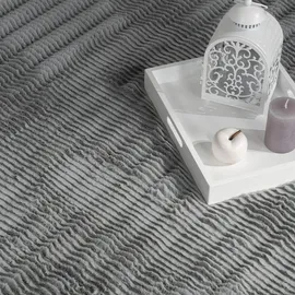 KADIMA DESIGN Hochflorteppich,, mit Struktur Florhöhe: 23 mm, Grau, 80 x 150 cm