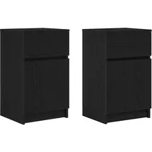 vidaXL Nachtschrank 39 x 35 x 65 cm Schwarz