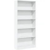 vidaXL Bücherregal Weiß 80x24x176 cm Holzwerkstoff